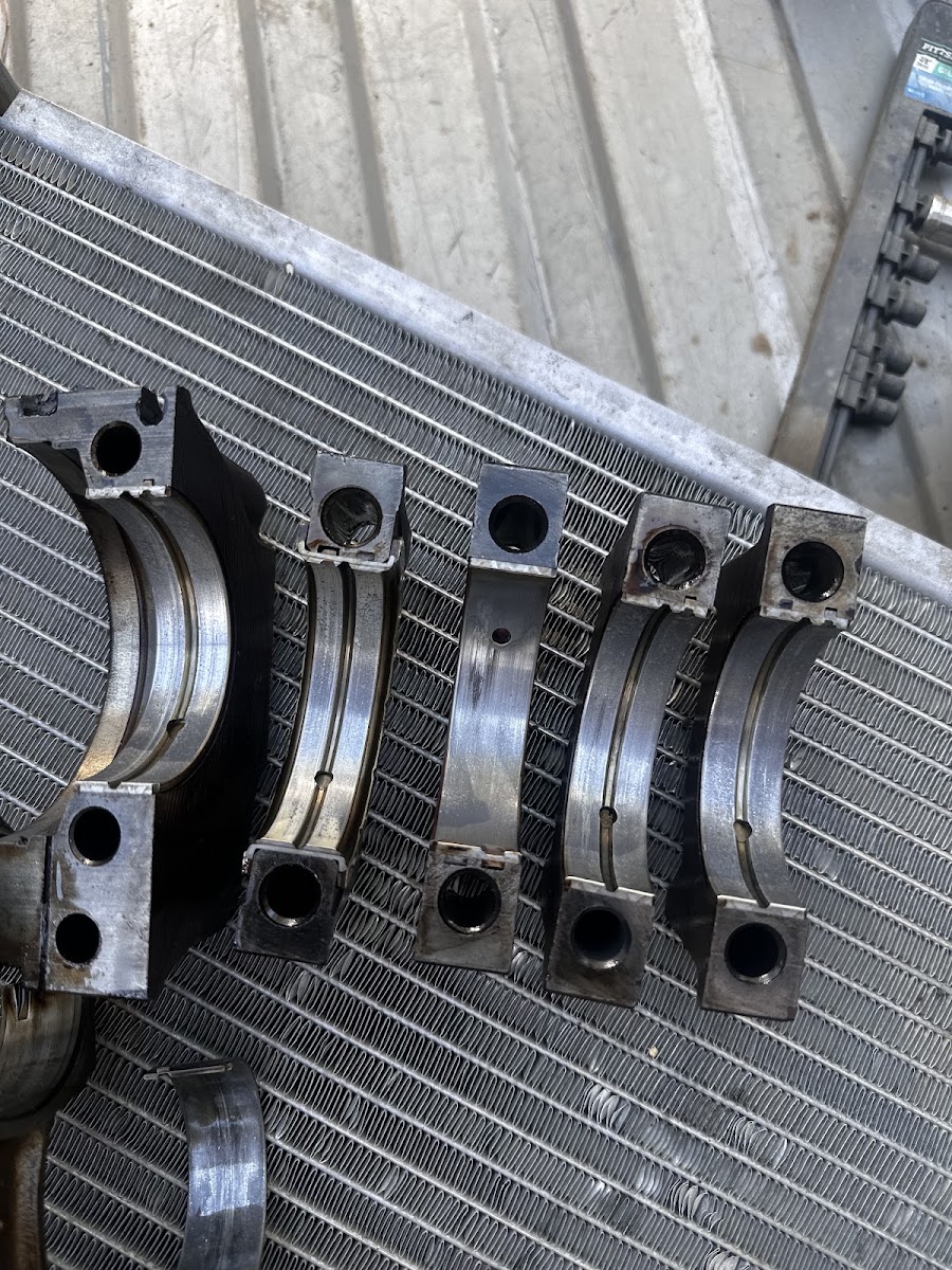 Radiator and intake components off the vehicle